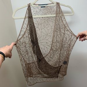 Ralph Lauren Beaded Drapey Vest